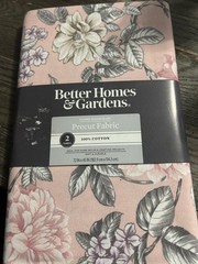 FABRIC 2 YARDS BETTER HOME AND GARDENS 72 X45 INCHES PRECUT PINK