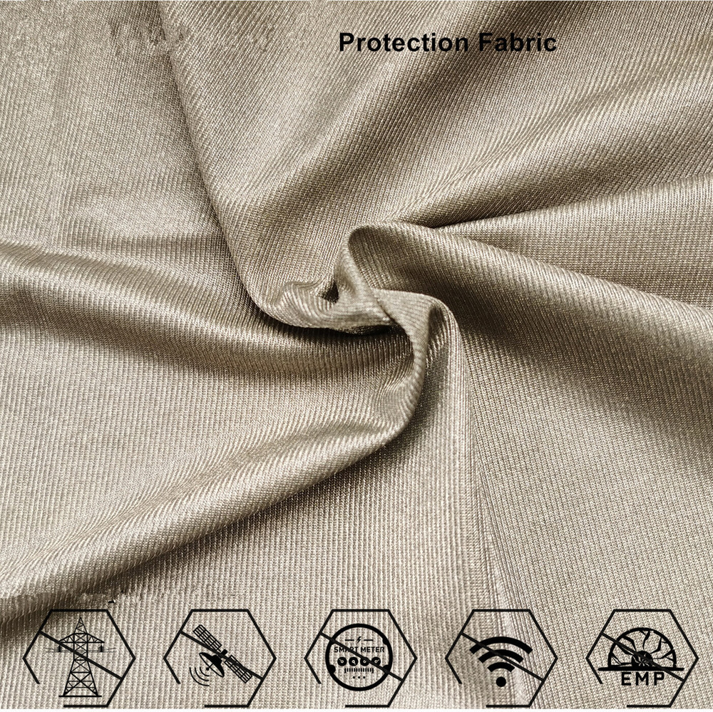 Silver Fabric Shield RFID/EMI/EMF/Radio/Microwave-Stretch Knitting for Clothing