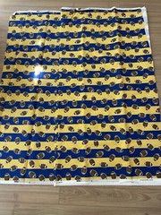 Premier Prints Game day Fabric Yellow Blue football stripe Heavy 56” x 230” 6.4Y