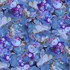 P&B Textiles Painted Sea by Amy Tieman PSEA5943 BV Blue/Violet Tonal Cotton