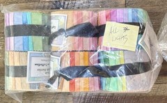 Lot of 6 Hoffman Bali Batiks Mini Rolls – Light to Medium – 120 Strips