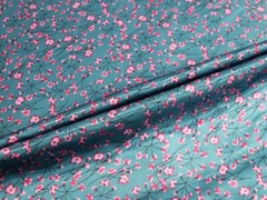 By Yard Elegant Floral Satin Fabric Soft Polyester Charmeuse Material