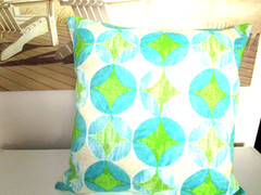 Bryant Outdoor Fabric Upholstery Geometric Jupiter Mist Teal Green by the YARD