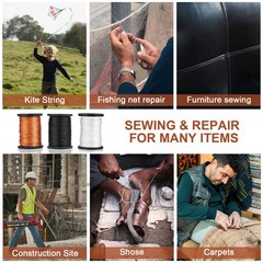 Poexuzi Upholstery Repair Sewing Kit Thread for Leather, Furniture, brown