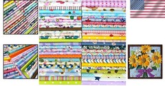 50 Precut 8″ x 8″ Cotton Fabric Squares – Ideal for Quilting & Applique Art