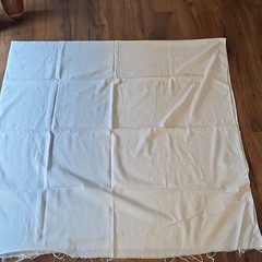 Vintage 44″x90″ White Solid Plain Fabric Material Textile Cloth for Sewing