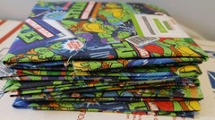 Lot of 6 Teenage Mutant Ninja Turtles Comics Fat Quarter Cotton Fabric FQ Pack