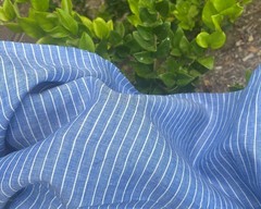 100% Linen Fabric – Yarn-Dyed Stripe – 144gsm/4.25oz., 59″ BTY, Swatch Available