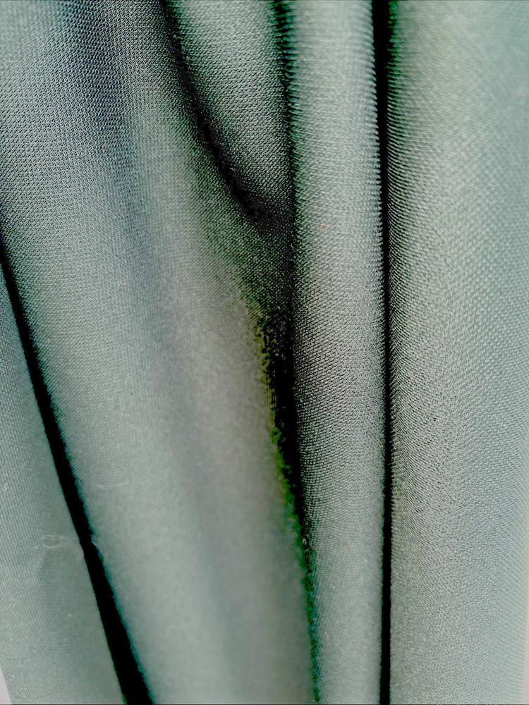 Deep Green Polyester Knit Stretch Fabric 62″ w 1.45 yds L NEW Pre-washed Remnant