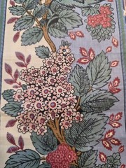 Vintage Riverdale Fabric Yellow Floral Border Print Cottagecore 80s Screen Print