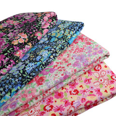 100% Cotton Flannel Fabric, Floral Printed(4 Types) – By the Yard
