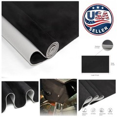 Versatile Black Suede Headliner – Soft Foam Backing for Cars and Home Projects