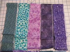 Jelly Rolls 20 Pc Strips Quilt Fabric 2½” x 42” Cotton TEAL/PURPLE NEW