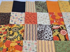 33 Sandy Gervais Moda Pumpkins Gone Wild Fat Quarters + 2 Panels OOP
