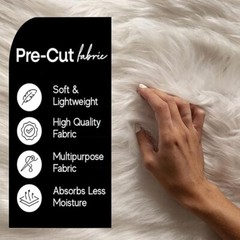 FabricLA | 60 inch Shaggy Faux Fur Fabric Trim Ribbon | 28 Colors to choose