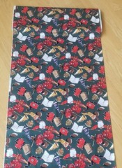 1/2 yard cotton 4 oz twill fabric CHEER SQUAD retro preppy ivy league college