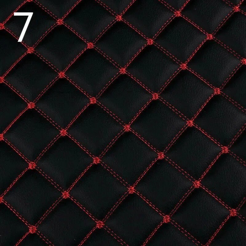 100x158cm Faux Leather Quilted PVC Fabric Car Interior Upholstery Mat