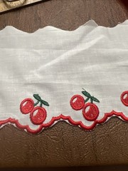 Cherry Embroidered Cotton Lace By The Yard