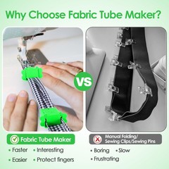 Ceoighe 2 Pack Jelly Roll Fabric Tube Maker, 4.53 x 4.13 x 1.18 inches, Green