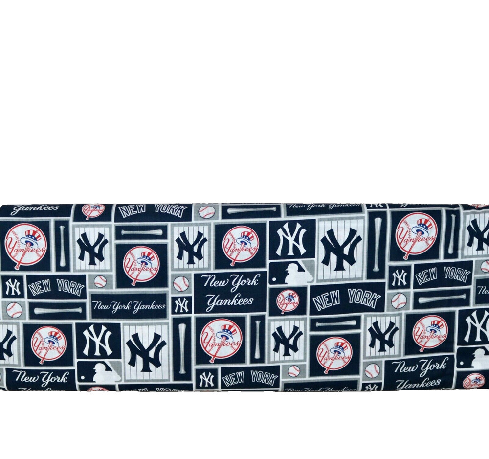 New York Yankees ~ Logo Pattern MLB Cotton Fabric 1/4 Yard 9” X 56”