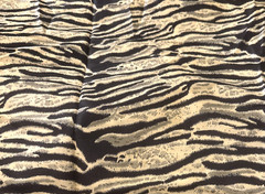 Vintage Cotton Zebra Print Fabric Black Tan BTHalfY #28