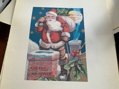Milliken Printed Treasures old Christmas cards Images on Puma Cotton Fabric