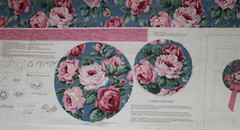 Garden Party Hat Fabric Panel Pink Floral Cranston Shabby Chic Cut & Sew Vintage