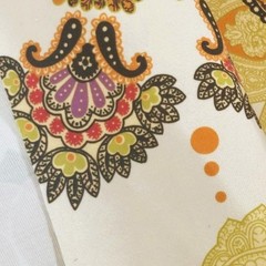 Faux Suede Retro Floral FRUIT PUNCH Pillow Cushion Upholstery Fabric 1.625 Yards