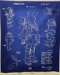 Outer Space NASA Fabric Panel, 36 ” Cotton Project Panel, Riley Blake
