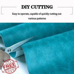 Ramya Sky Blue Faux Leather Sheet 12″x53″