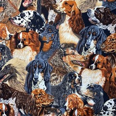 C S Shamash Dog Breeds Pets Quilting Cotton Fabric 2 yards Soft