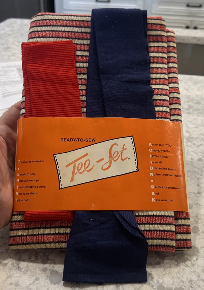 Vintage Tee-Set Ready To Sew Action Tee Tops. Ideal Sportswear/KidsWear Fabric