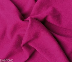 Hot Pink Wool Blend Jersey Knit Fabric by the Yard