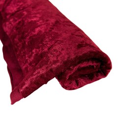 Maroon Red Velour Fabric Velvety Plush Stretch Knit Apparel Material Remnant