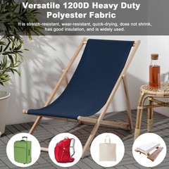 58”W Waterproof Canvas Fabric UV & Tear Resistant 1200D Upholstery Sewing Cloth