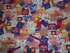 PATRIOTIC AMERICANA EAGLE, FLAG, USA 100% Cotton Fabric, By The Yard