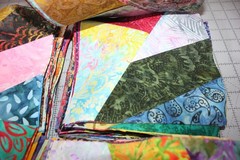 12 Pc Crazy Quilt 8″ Squares (Batiks) No Duplicates Cotton Fabric-Quilt-Sew