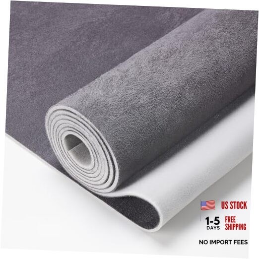Dark Gray Suede Auto Headliner Fabric 120″ L x 60″ W with Foam