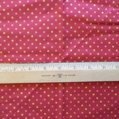 Cotton Fabric Polka Dots On Red Laundry Basket Andover 13″ x 44″