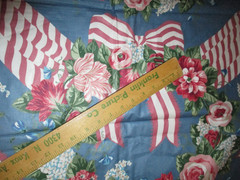 5 3/4 Yards Vtg 1990’s Chintz Floral Bows Ribbons P/Kaufmann Fabric Upholstery