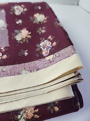 45″ X 4.75yds Burgundy Small Floral Smooth Cotton Sewing Craft Quilting Fabric