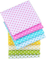 8 PCS Multicolors Polka Dots Cotton DIY Craft Quilting Sewing Patchwork 16×20″