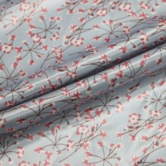 By Yard Elegant Floral Satin Fabric Soft Polyester Charmeuse Material
