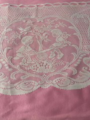 White polyester lace valance panel 3 yards x 15-1/2″(childs print)