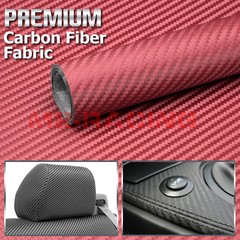 Red Carbon Fiber Fabric Cloth Marine Vinyl 54″ Wide Plain Weave Upholstery