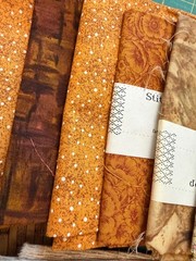 23 Fat Quarter Bundle fabric cotton quilt quilting brown gold beige yellow