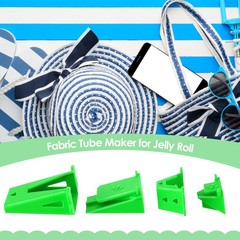 Ceoighe 2 Pack Jelly Roll Fabric Tube Maker, 4.53 x 4.13 x 1.18 inches, Green