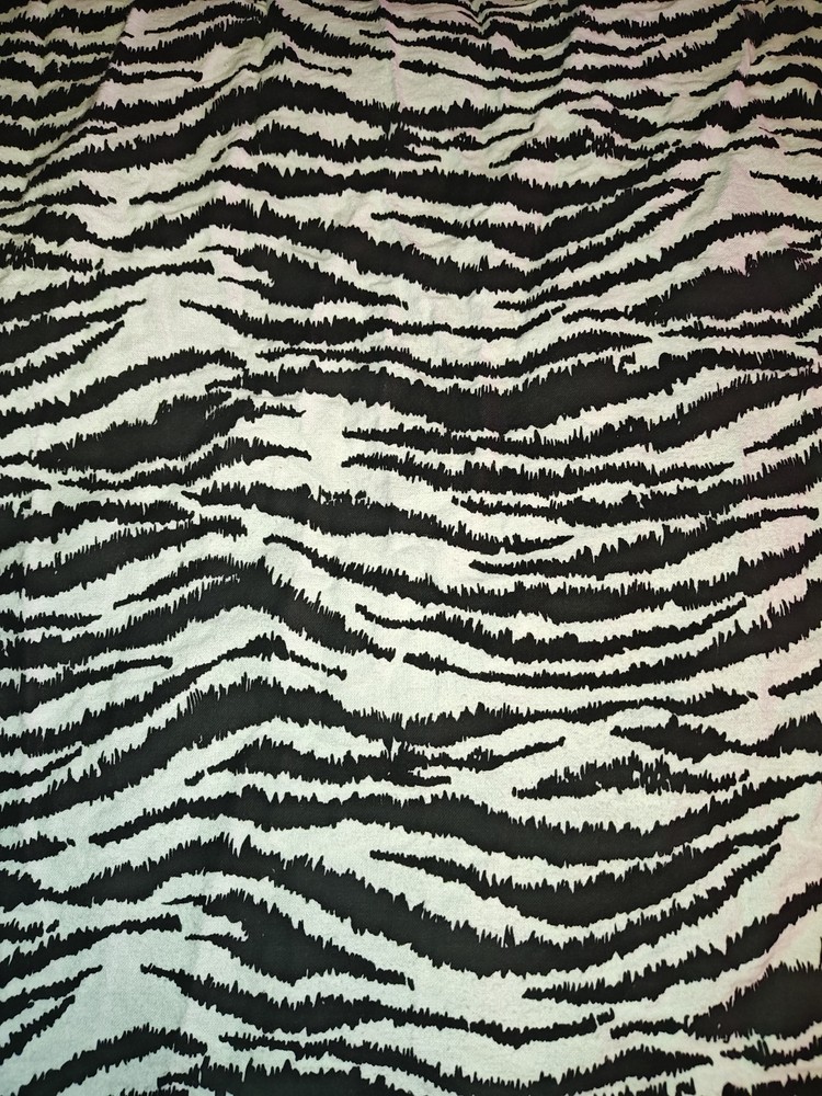 3 yds Black White Zebra Print Fabric Animal Print Theme Textile Material