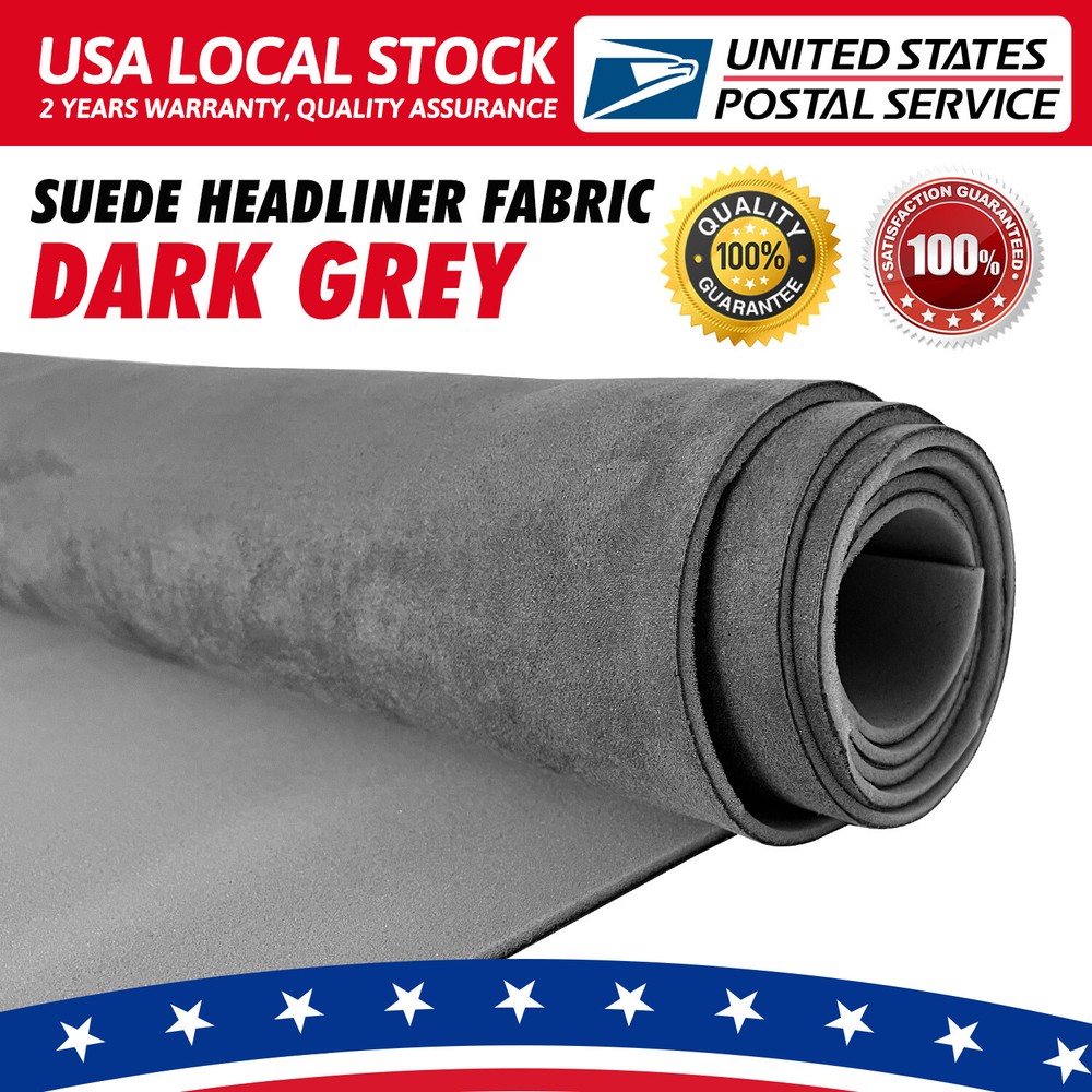 60″x60″Black Headliner Fabric Foam Backed Car Auto Roof Liner Replace 24sqft