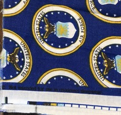 US Air Force Emblem Fabric 4 Yards X 1 Yard 7 Inches